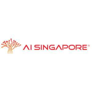 AI Singapore logo with a stylized tree-like network graphic in orange and red, next to the text "AI SINGAPORE